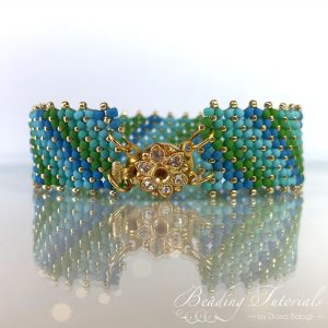 Flat Chenille Stitch Bracelet beading tutorial - Nadia bracelet